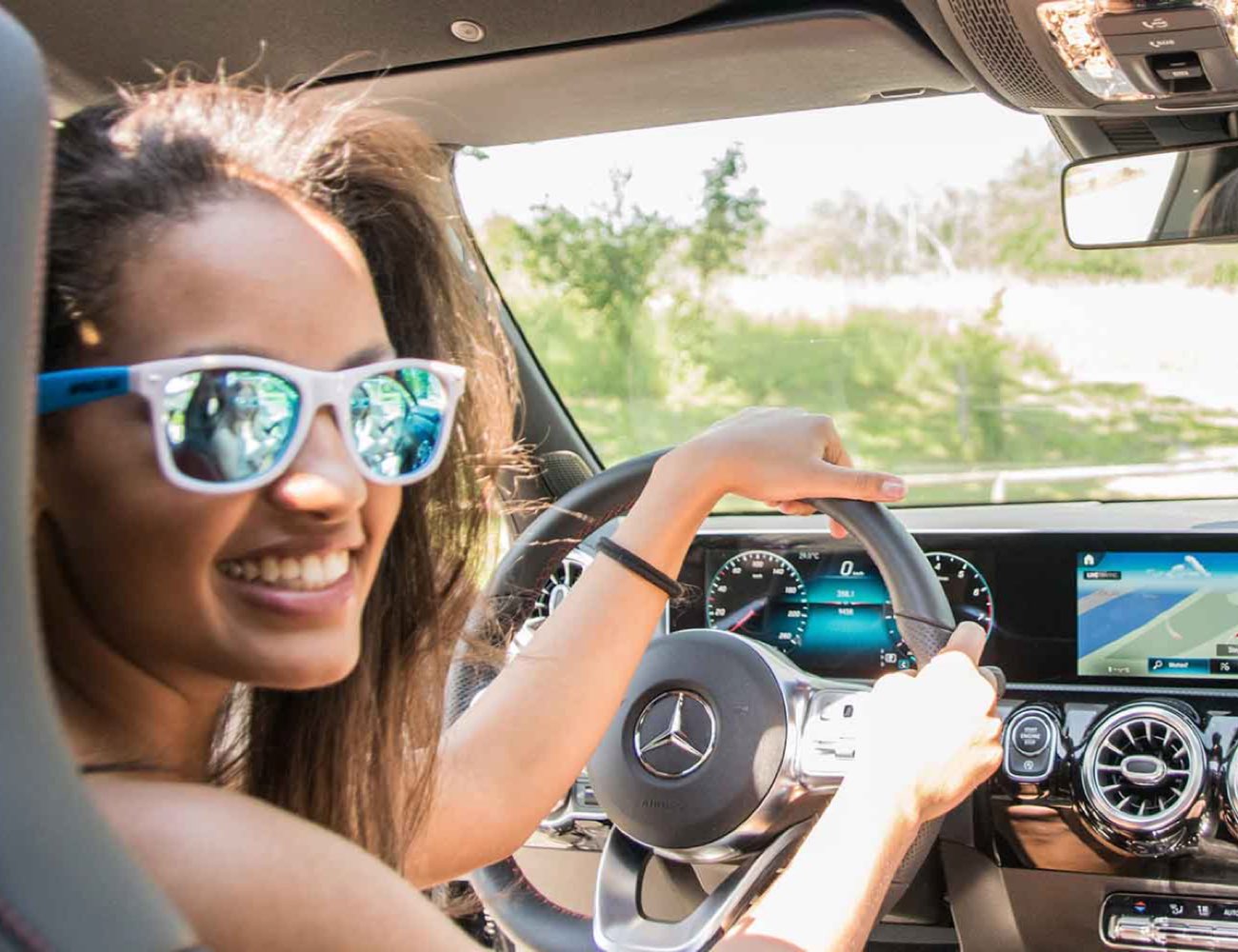 Fahrschulauto von innen